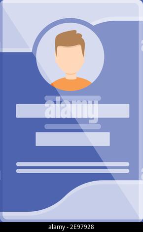 Id card name icon. Cartoon of id card name vector icon for web design isolated on white background Stock Vector