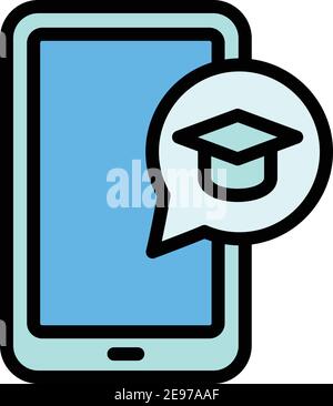 Interactive learning tablet icon. Outline interactive learning tablet vector icon for web design isolated on white background Stock Vector