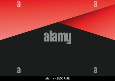 Decorative abstract red and black geometric background. Stock Vector