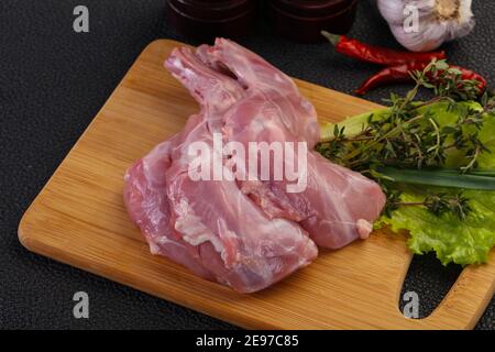 Raw rabbit legs ready for cooking Stock Photo