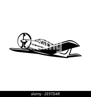 Private plane, small propeller plane vector isolated Stock Vector