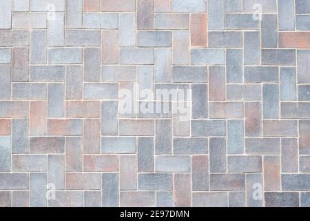 Light gray tiles texture, stone wall background. Brick pattern, floor surface. Geometric interior element. Decoration design. Abstract grunge wallpape Stock Photo