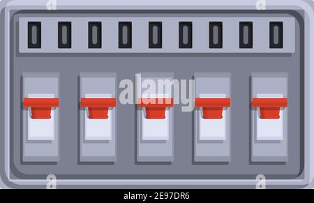 Button breaker switch icon. Cartoon of button breaker switch vector icon for web design isolated on white background Stock Vector