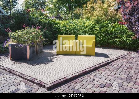 Appeltern, The Netherlands, July 30, 2020: Appeltern Gardens in the Netherlands is an opportunity to meet fresh and creative ideas in the field of gar Stock Photo