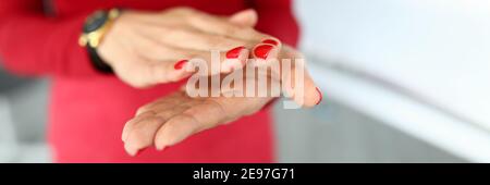 Detailed picture of company worker Stock Photo