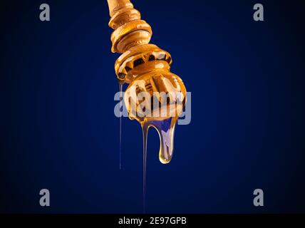 Honey Dripping Honey Comb Nature Background Close Thick Honey Dripping  Stock Photo by ©OlegDoroshenko 597324670