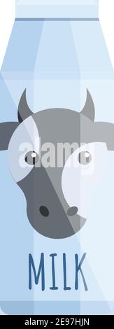 Milk pack icon. Cartoon of milk pack vector icon for web design isolated on white background Stock Vector