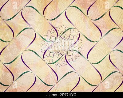 Gradient abstract background with geometric shapes in blue and pink Stock Photo