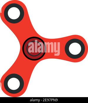 Fidget spinner, illustration, vector on a white background Stock Vector ...