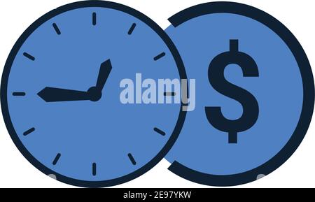 time money icon, time is money Stock Vector