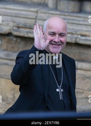 Stephen Cottrell  arrives after being unveiled as the new 98th Archbishop of York at York Minster, Britain Stock Photo