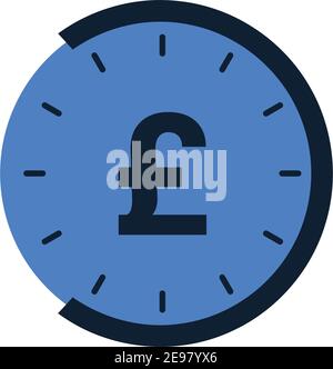 time money icon, time is money Stock Vector