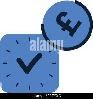 time money icon, time is money Stock Vector