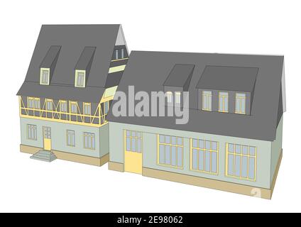 building vector illustration isolated on white background Stock Vector
