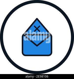 Email Spamming Icon, Spam mailing, wrong e-mail address icon Stock Vector