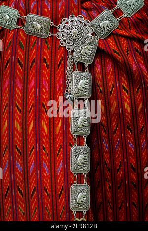 detail of ethnic asian belt Stock Photo