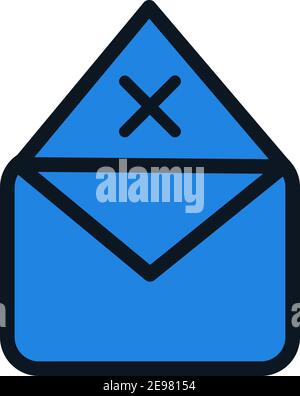 Email Spamming Icon, Spam mailing, wrong e-mail address icon Stock Vector