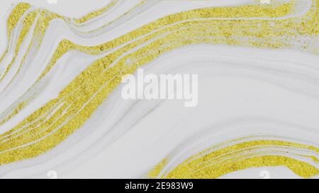 artificial white and gold marble stone texture background. artificial white and gold marble surface for interior and exterior manufacturers use. Stock Photo