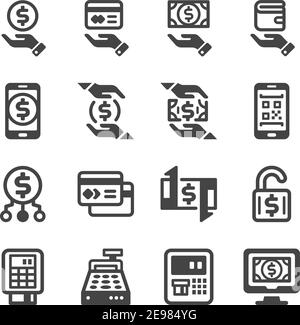 payment method icon set,vector and illustration Stock Vector