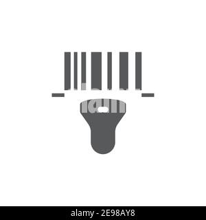 identification for delivery with bars icon, color, line, outline vector sign, linear style pictogram isolated on white. Symbol, logo illustration Stock Vector