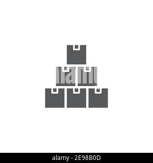 inventory concept icon, color, line, outline vector sign, linear style pictogram isolated on white. Symbol, logo illustration Stock Vector