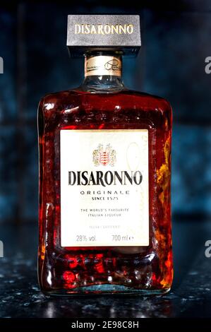 A bottle of Disaronno Liqueur Stock Photo
