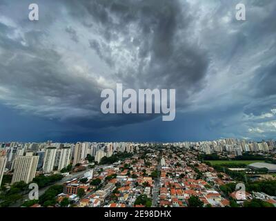 Storm in the big city. Stock Photo
