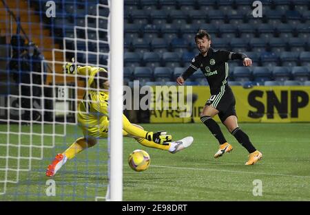 File photo dated 02-02-2021 of Celtic's Albian Ajeti scoring a goal. Picture date: Tuesday February 2, 2021. Issue date: Wednesday February 3, 2021. Stock Photo