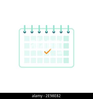 Calendar icon. Concept of organization appointment, schedule, deadline. Vector illustration, flat design Stock Vector