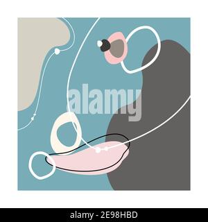 Geometric background, abstract pastel vector shapes. Contemporary abstract poster, modern brochure Stock Vector