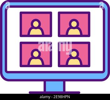 Small classes RGB color icon Stock Vector