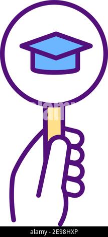 Showing your teaching skills RGB color icon Stock Vector