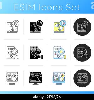 Website optimization icons set Stock Vector