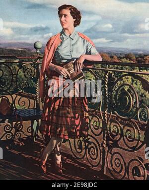 EDITORIAL ONLY Princess Margaret, Margaret Rose, 1930 – 2002, aka Princess Margaret Rose. Future Countess of Snowdon. Younger daughter of King George VI and Queen Elizabeth.  From The Queen Elizabeth Coronation Book, published 1953. Stock Photo