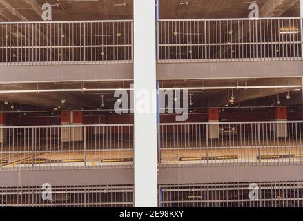 Multi-storey car parking in a shopping center Stock Photo