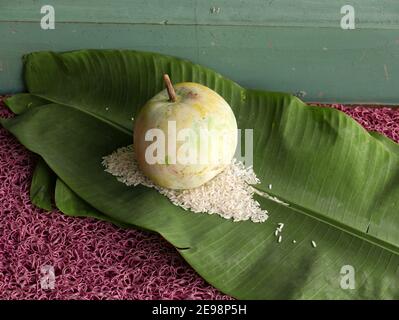 Hindu temple food offering in temple Kuala Lumpur Malaysia Stock Photo