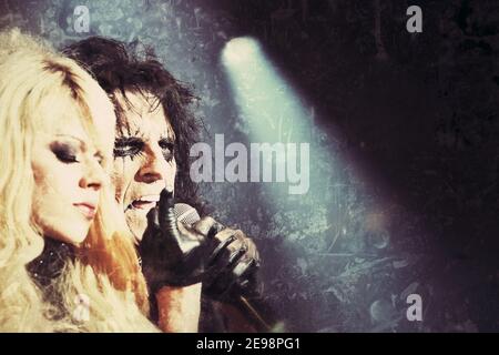 Alice Cooper performing his Halloween Night of Fear at Wembley Arena, London Stock Photo