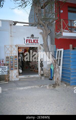 In the small tourist shops you can buy local handicrafts as souvenirs Stock Photo