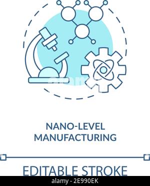 Nano-level manufacturing concept icon Stock Vector