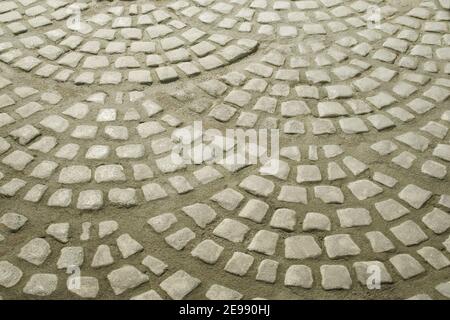 Cement Blocks in Fan Pattern as Background Stock Photo