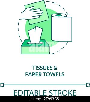Tissues and paper towels concept icon Stock Vector
