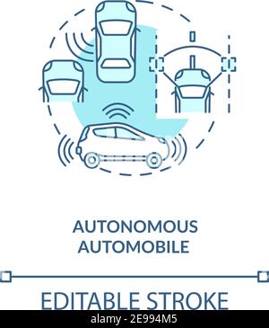 Autonomous automobile concept icon Stock Vector