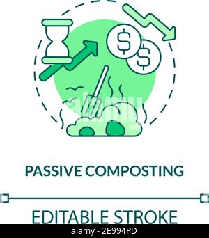 Passive composting concept icon Stock Vector