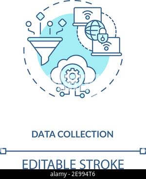 Data collection concept icon Stock Vector