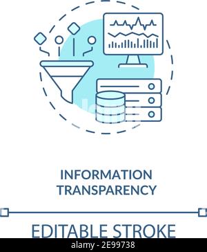 Information transparency concept icon Stock Vector