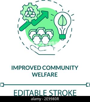 Improved community welfare concept icon Stock Vector Image & Art - Alamy