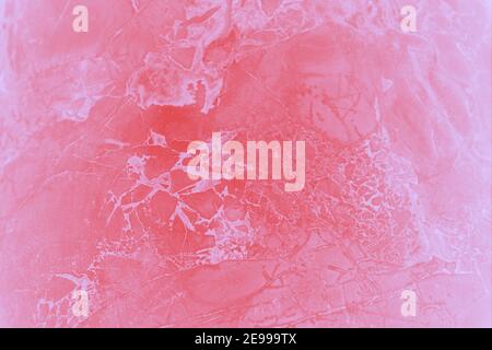Pink coral gradient wall with marble pattern Stock Photo
