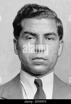 LUCKY LUCIANO (1897-1962) Italian-American gangster in a 1936 New York Police Department photo Stock Photo