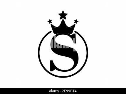 P Initial Letter In Circle With Crown Logo Design Stock Vector Image Art Alamy