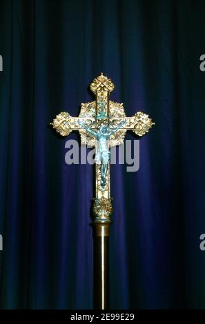 Parham Antigua St Peters Anglican Church Processional Cross Stock Photo